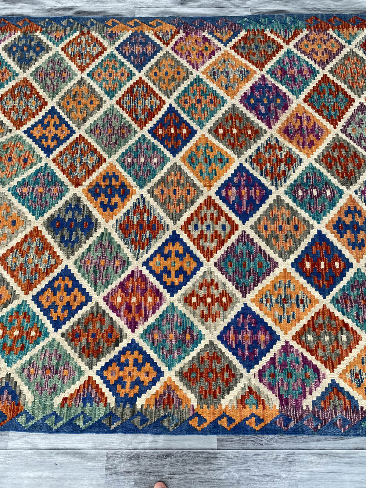 Handmade Afghan Chobi Kilim Rug 249x158 cm KAS#740