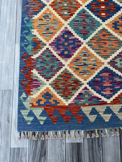 Handmade Afghan Chobi Kilim Rug 249x158 cm KAS#740