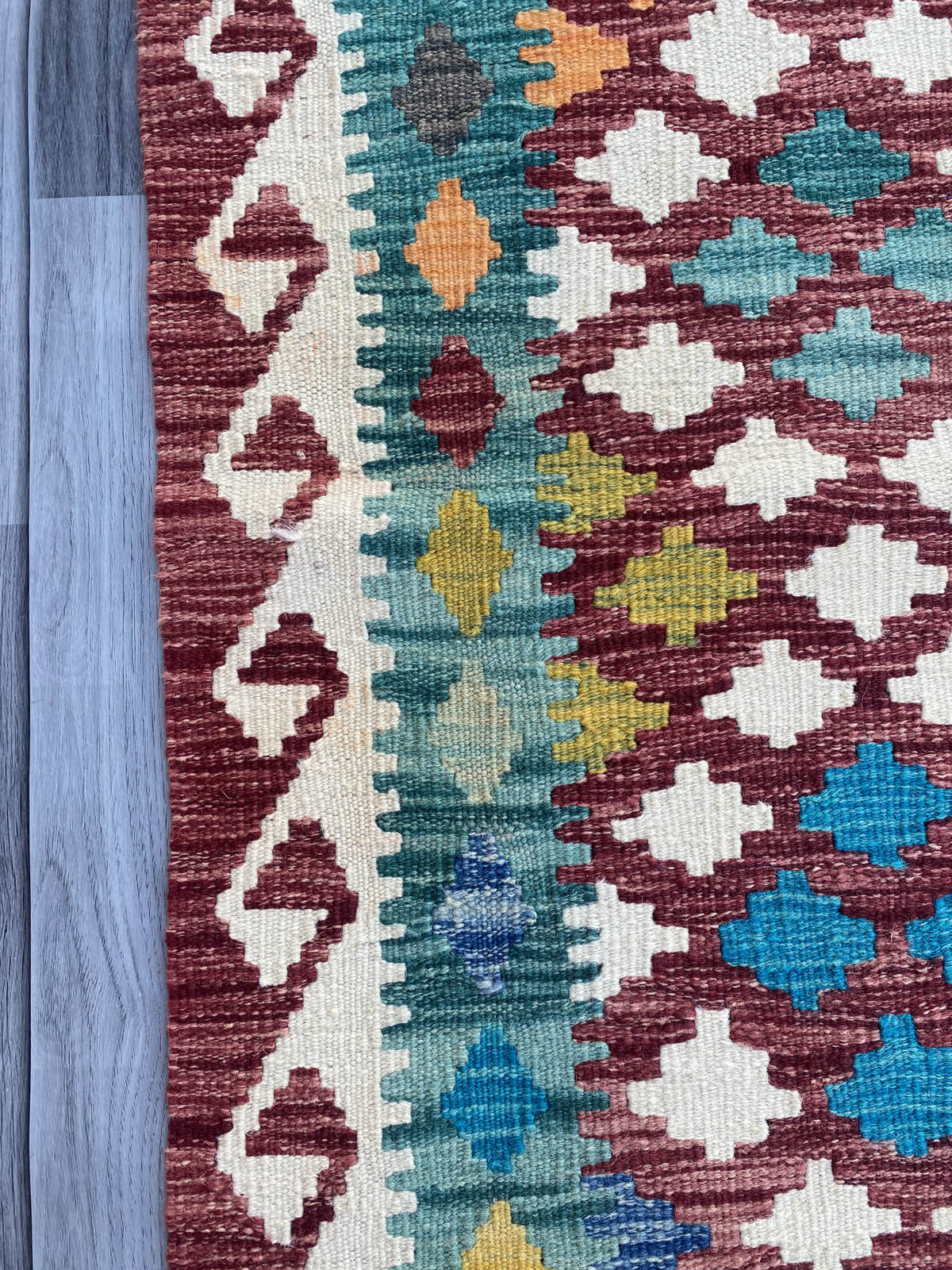 Handmade Flat Weave Kilim Rug ( 202 cm x 67 cm )