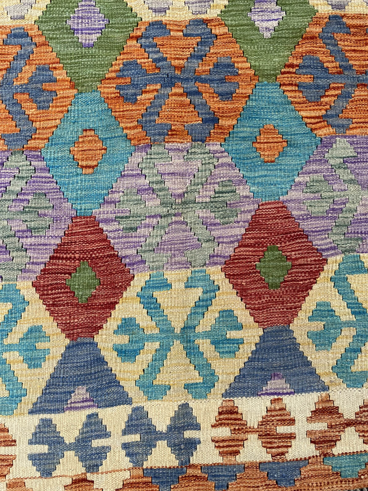 Handmade Afghan Chobi Kilim Rug 241x187 cm KAS#741