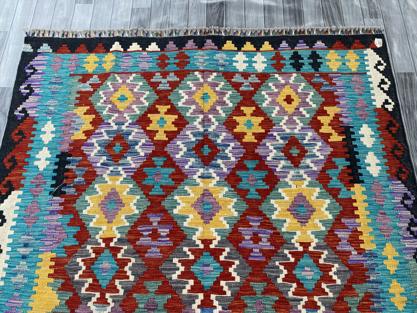 Handmade Afghan Chobi Kilim Rug 243x169 cm KAS#742