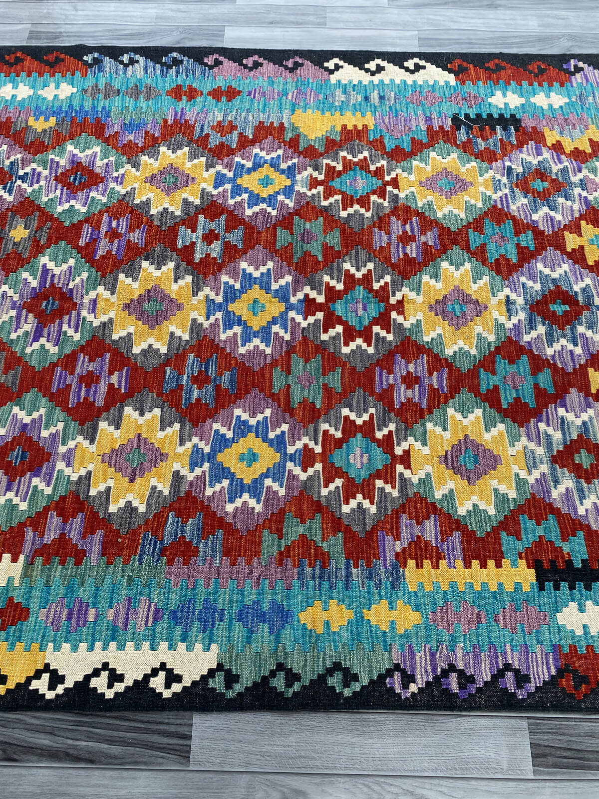 Handmade Afghan Chobi Kilim Rug 243x169 cm KAS#742