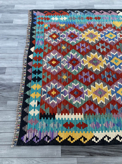 Handmade Afghan Chobi Kilim Rug 243x169 cm KAS#742