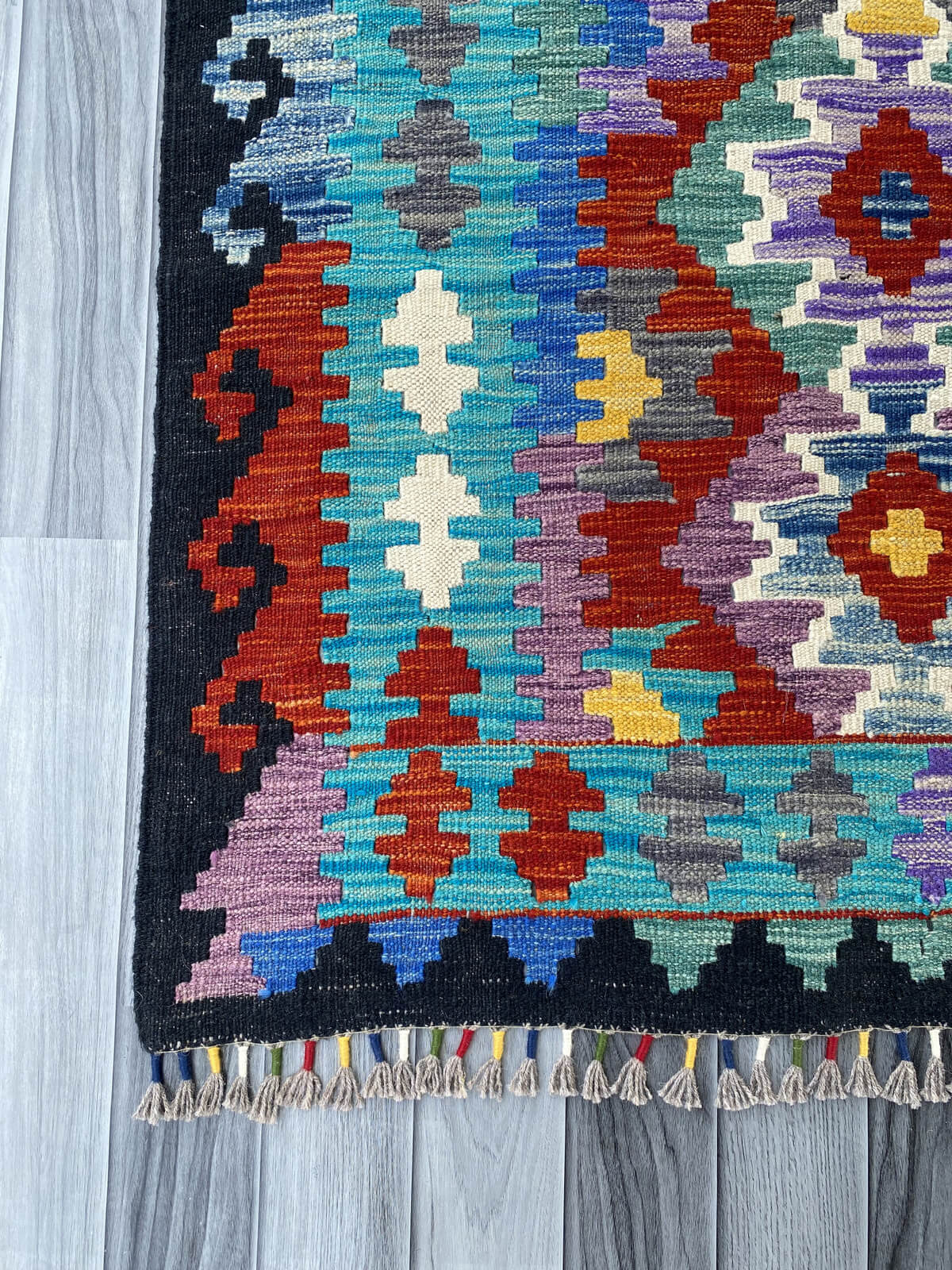 Handmade Afghan Chobi Kilim Rug 243x169 cm KAS#742
