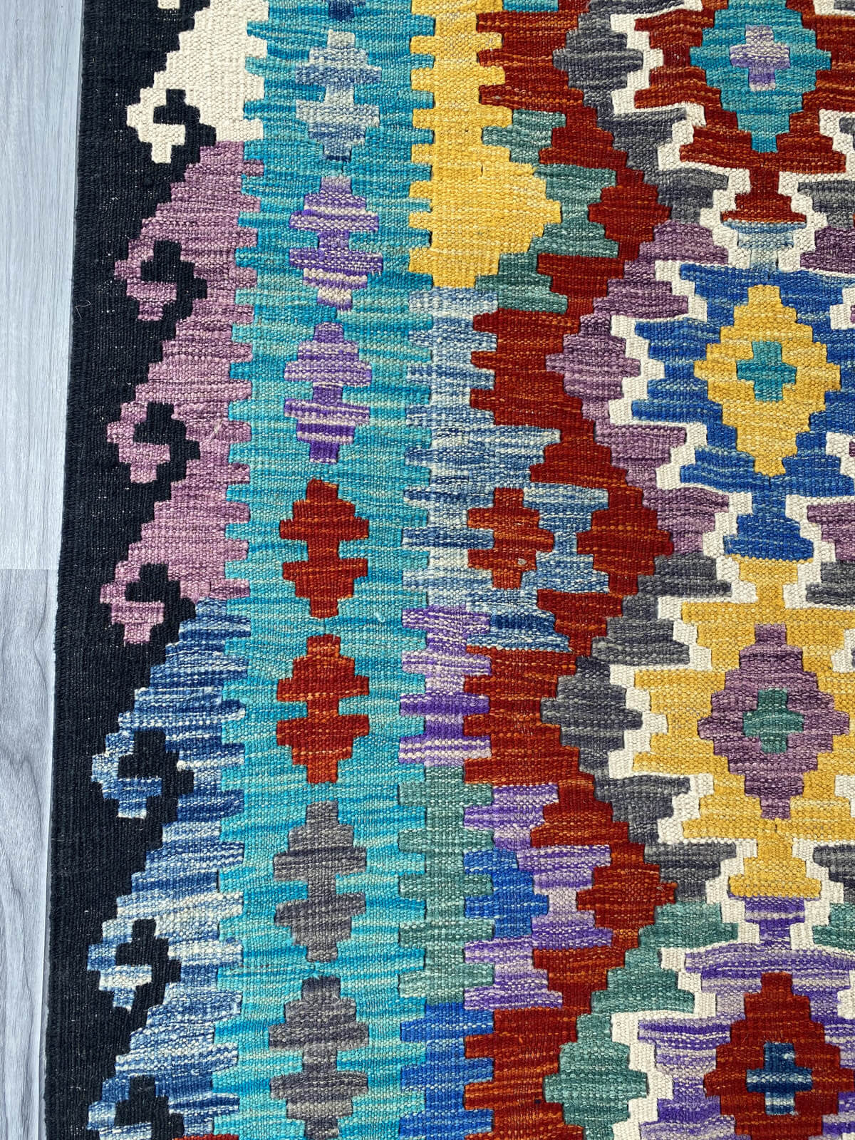 Handmade Afghan Chobi Kilim Rug 243x169 cm KAS#742
