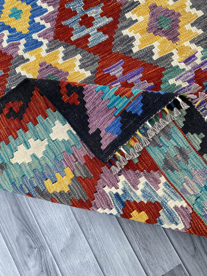Handmade Afghan Chobi Kilim Rug 243x169 cm KAS#742