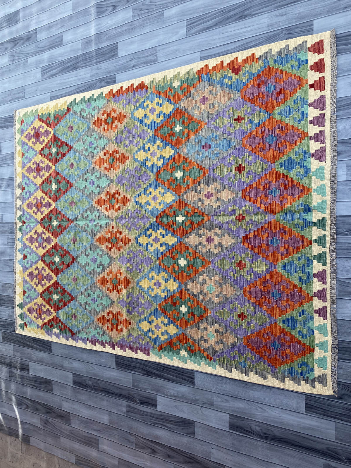 Handmade Flat Weave Kilim Rug ( 227 cm x 178 cm )