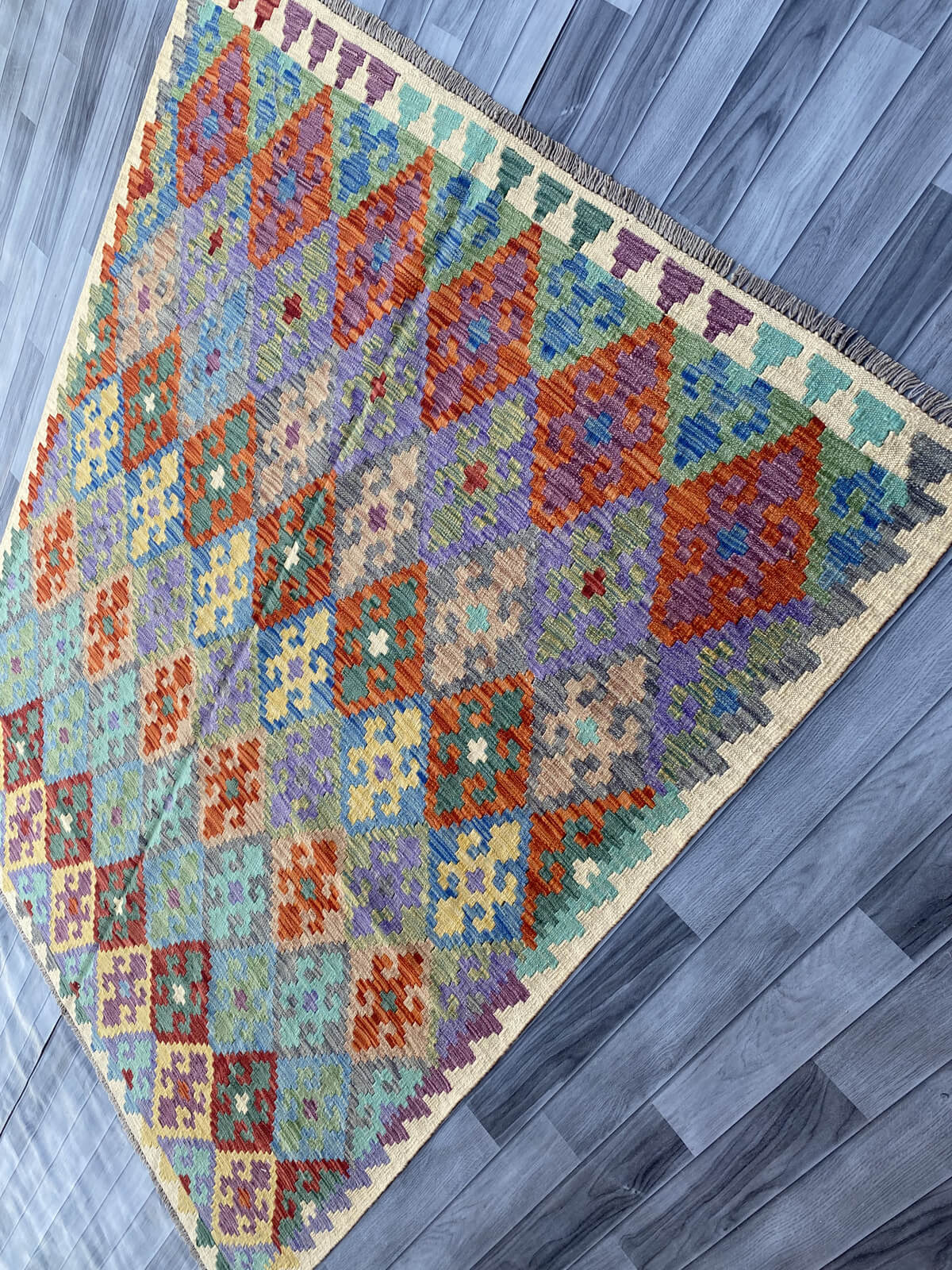 Handmade Flat Weave Kilim Rug ( 227 cm x 178 cm )