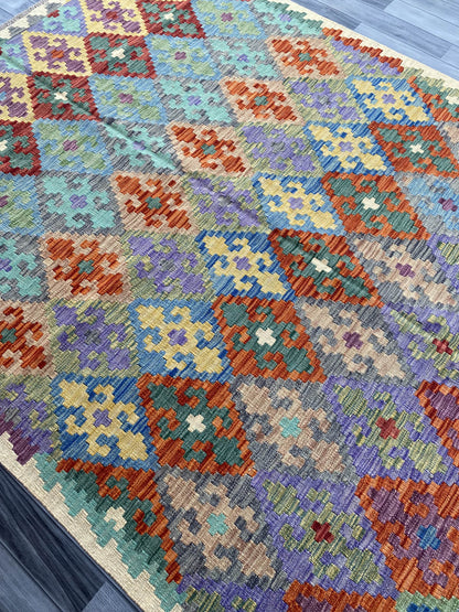 Handmade Flat Weave Kilim Rug ( 227 cm x 178 cm )