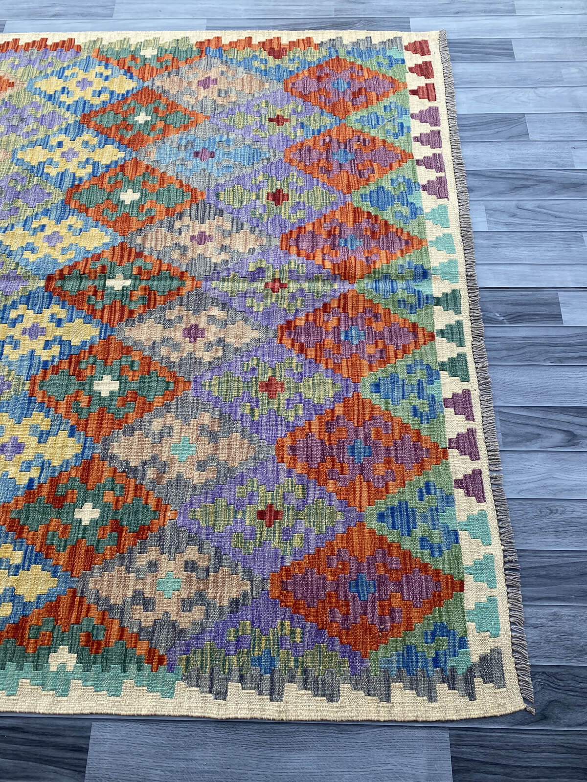 Handmade Flat Weave Kilim Rug ( 227 cm x 178 cm )