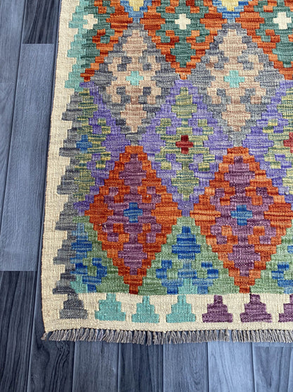 Handmade Flat Weave Kilim Rug ( 227 cm x 178 cm )