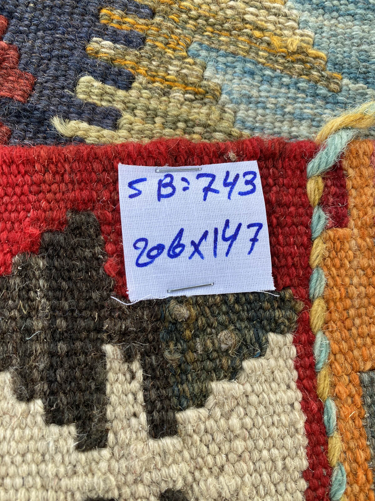 Handmade Afghan Chobi Kilim Rug 206x147 cm KAS#743