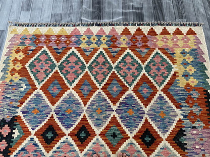 Handmade Afghan Chobi Kilim Rug 244x175 cm KAS#744