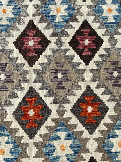 Handmade Afghan Chobi Kilim Rug 221x166 cm KAS#745