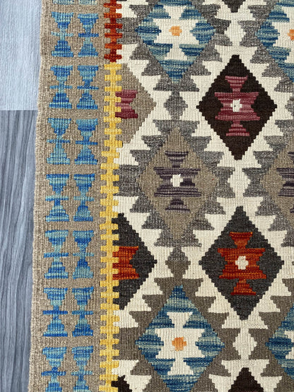 Handmade Afghan Chobi Kilim Rug 221x166 cm KAS#745