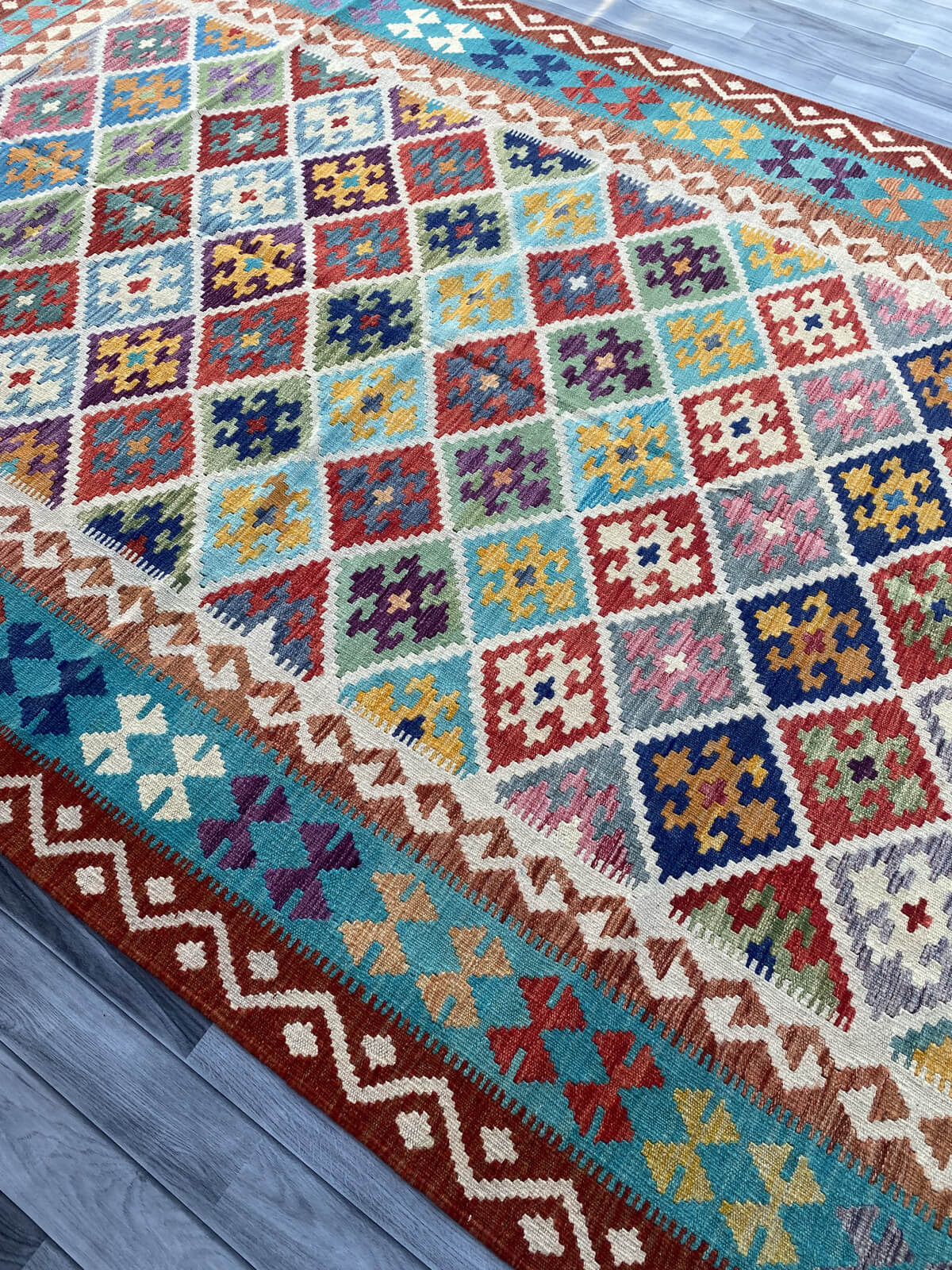 Handmade Flat Weave Kilim Rug  300 cm x 202 cm