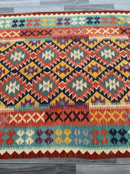 Handmade Afghan Chobi Kilim Rug 203x151 cm KAS#746