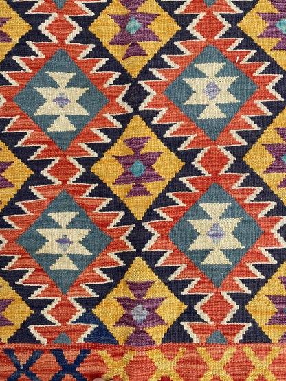 Handmade Afghan Chobi Kilim Rug 203x151 cm KAS#746