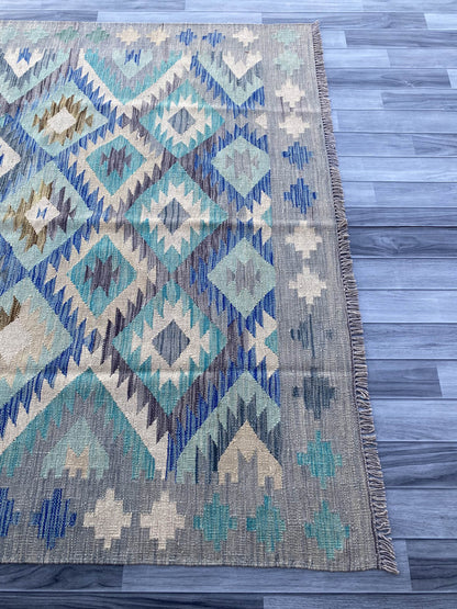 Handmade Flat Weave Kilim Rug ( 235 cm x 172 cm ) SK#1104
