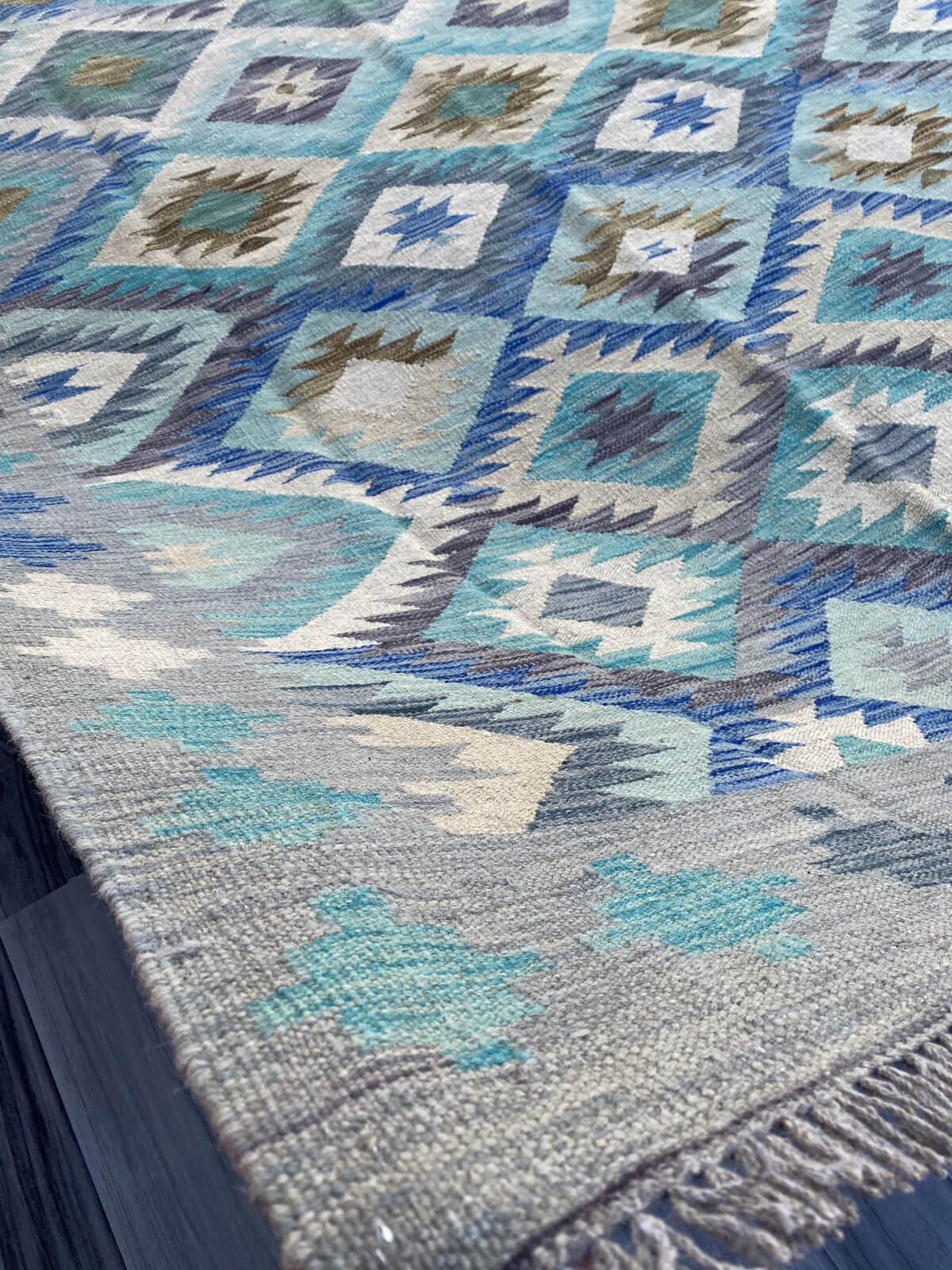 Handmade Flat Weave Kilim Rug ( 235 cm x 172 cm ) SK#1104