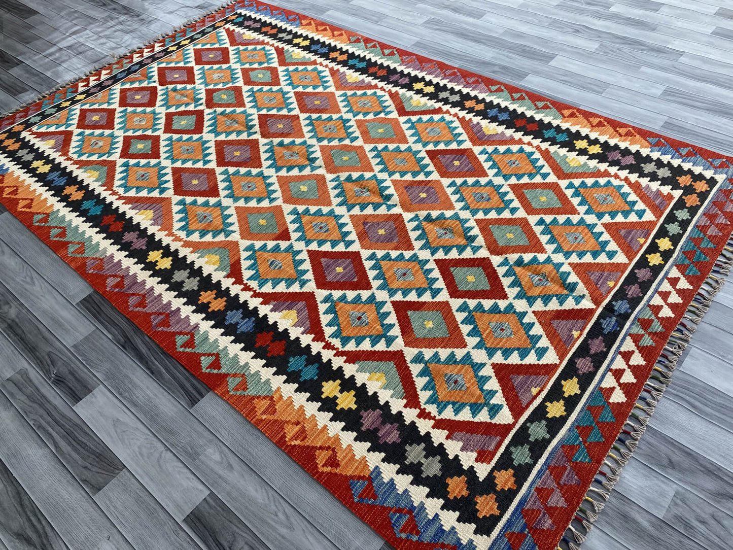 Handmade Afghan Chobi Kilim Rug 272x174 cm KAS#749