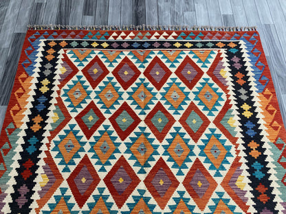 Handmade Afghan Chobi Kilim Rug 272x174 cm KAS#749