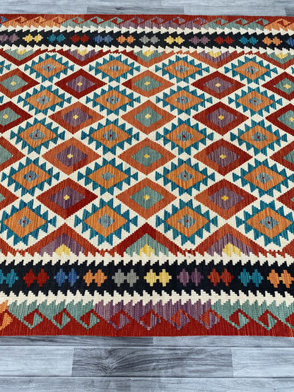 Handmade Afghan Chobi Kilim Rug 272x174 cm KAS#749