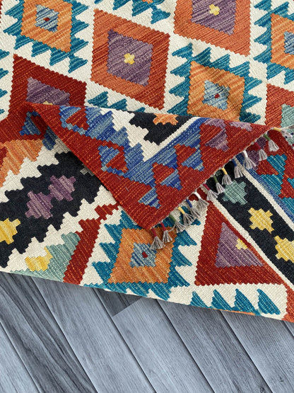 Handmade Afghan Chobi Kilim Rug 272x174 cm KAS#749