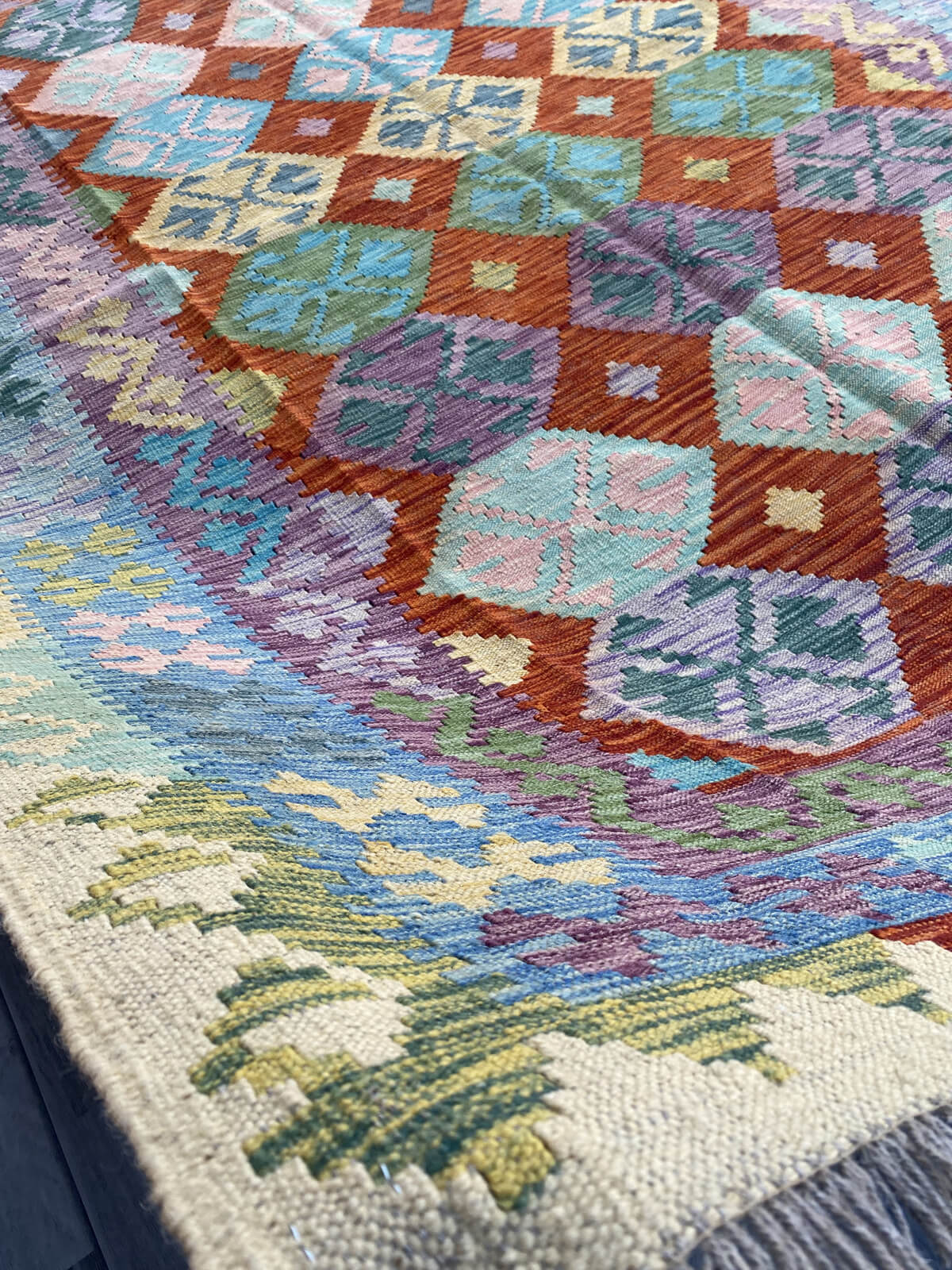 Handmade Flat Weave Kilim Rug 287 cm x 216 cm