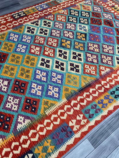 Handmade Flat Weave Kilim Rug ( 307 cm x 198 cm ) SK#1107