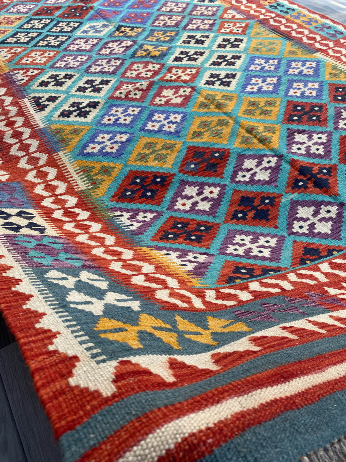 Handmade Flat Weave Kilim Rug ( 307 cm x 198 cm ) SK#1107