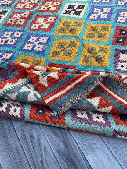 Handmade Flat Weave Kilim Rug ( 307 cm x 198 cm ) SK#1107