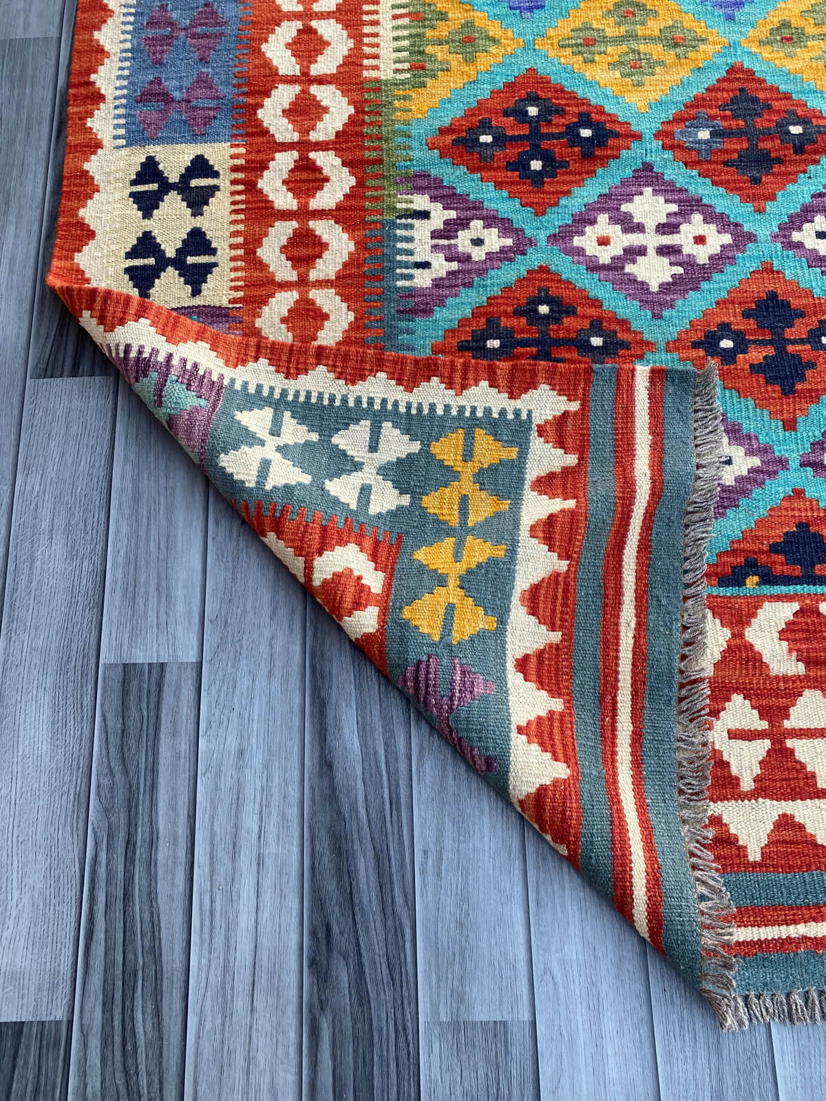 Handmade Flat Weave Kilim Rug ( 307 cm x 198 cm ) SK#1107