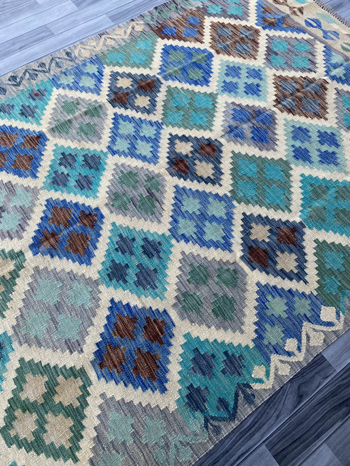 Handmade Flat Weave Kilim Rug ( 243 cm x 165 cm ) SK#1108