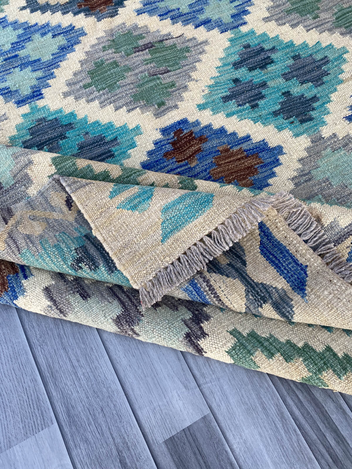 Handmade Flat Weave Kilim Rug ( 243 cm x 165 cm ) SK#1108