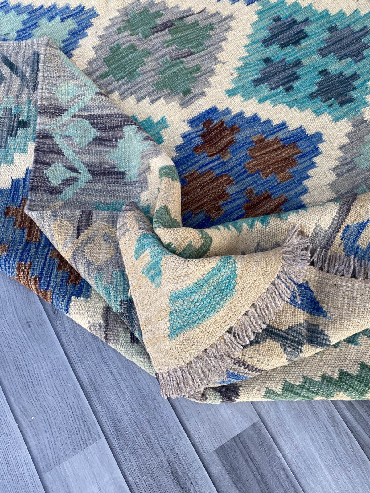 Handmade Flat Weave Kilim Rug ( 243 cm x 165 cm ) SK#1108