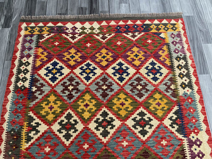 Handmade Afghan Chobi Kilim Rug 209x150 cm KAS#755