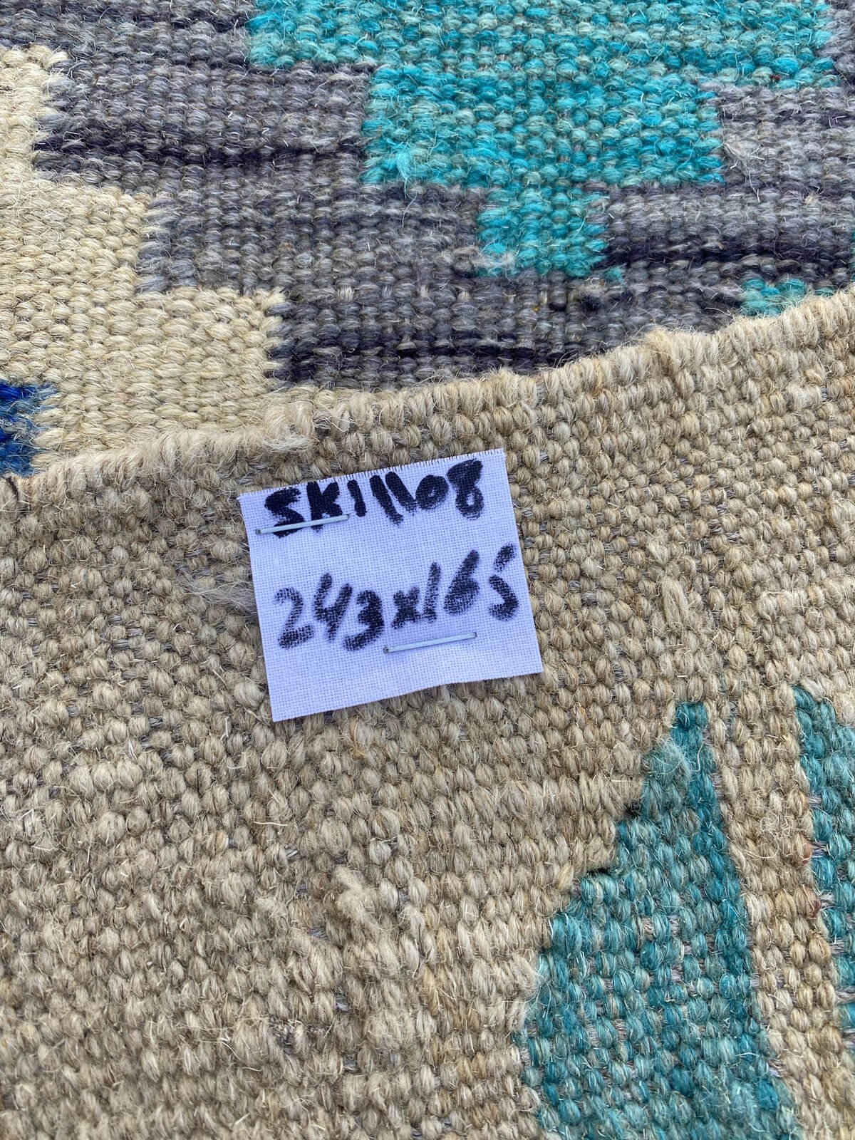Handmade Flat Weave Kilim Rug  243 cm x 165 cm  SK#1108