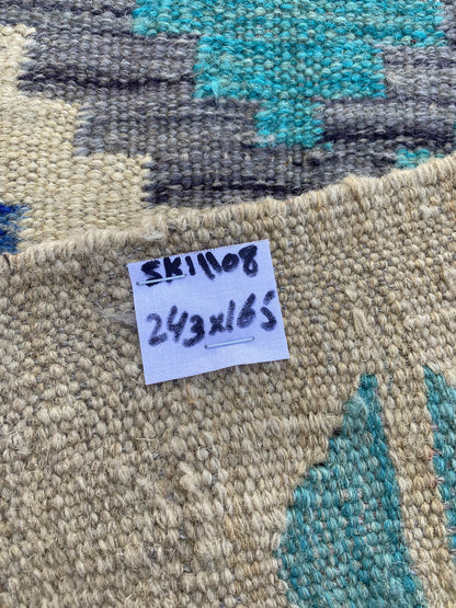 Handmade Flat Weave Kilim Rug ( 243 cm x 165 cm ) SK#1108