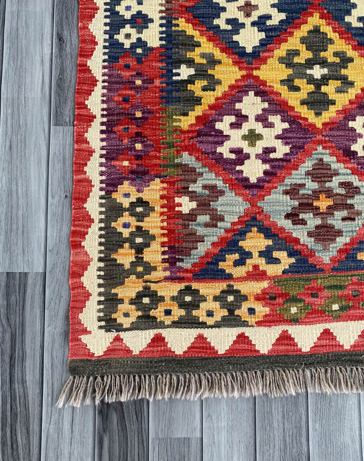 Handmade Afghan Chobi Kilim Rug 209x150 cm KAS#755