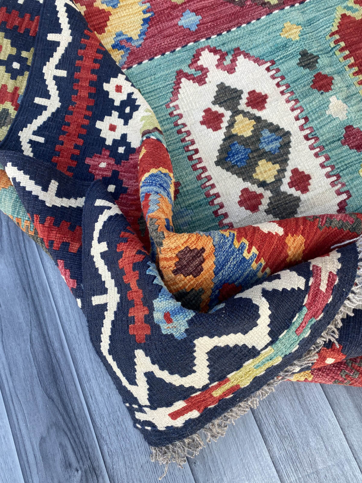Handmade Flat Weave Kilim Rug  338 cm x 201 cm  SK#1110
