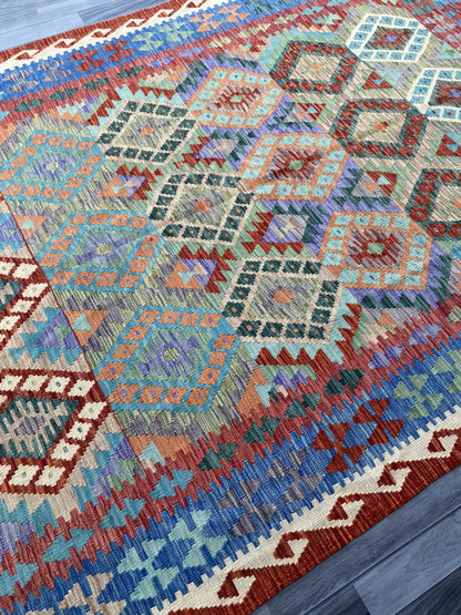 Handmade Flat Weave Kilim Rug ( 297 cm x 206 cm ) SK#1111