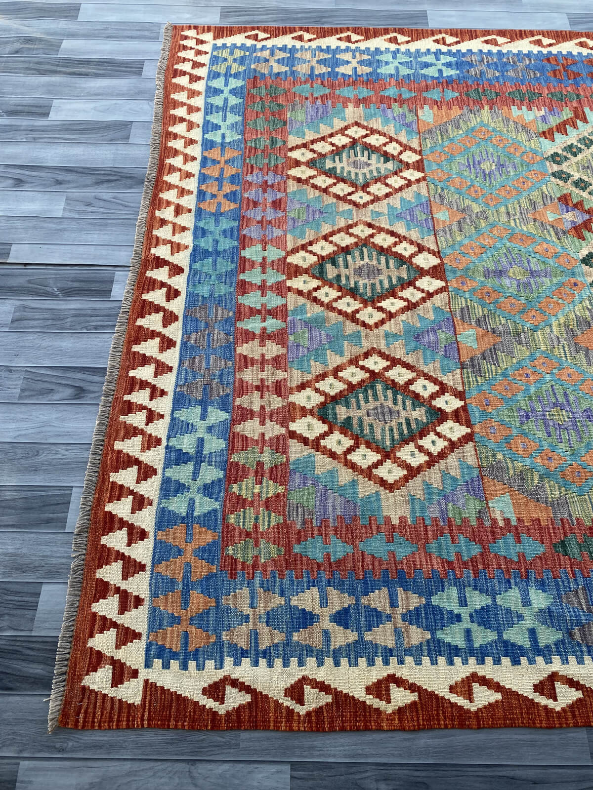 Handmade Flat Weave Kilim Rug ( 297 cm x 206 cm ) SK#1111