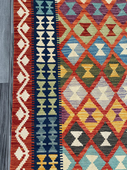 Handmade Afghan Chobi Kilim Rug 198x151 cm KAS#758