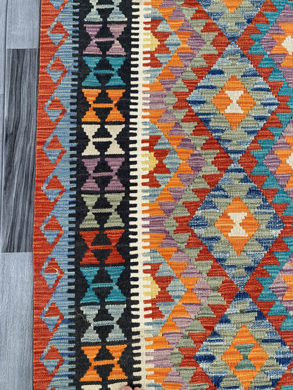 Handmade Afghan Chobi Kilim Rug 242x182 cm KAS#759