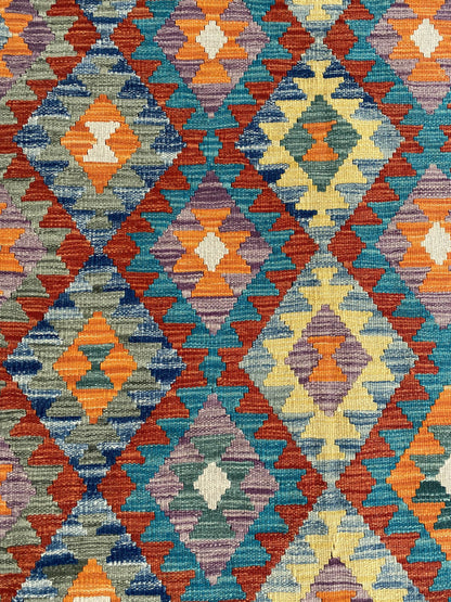 Handmade Afghan Chobi Kilim Rug 242x182 cm KAS#759