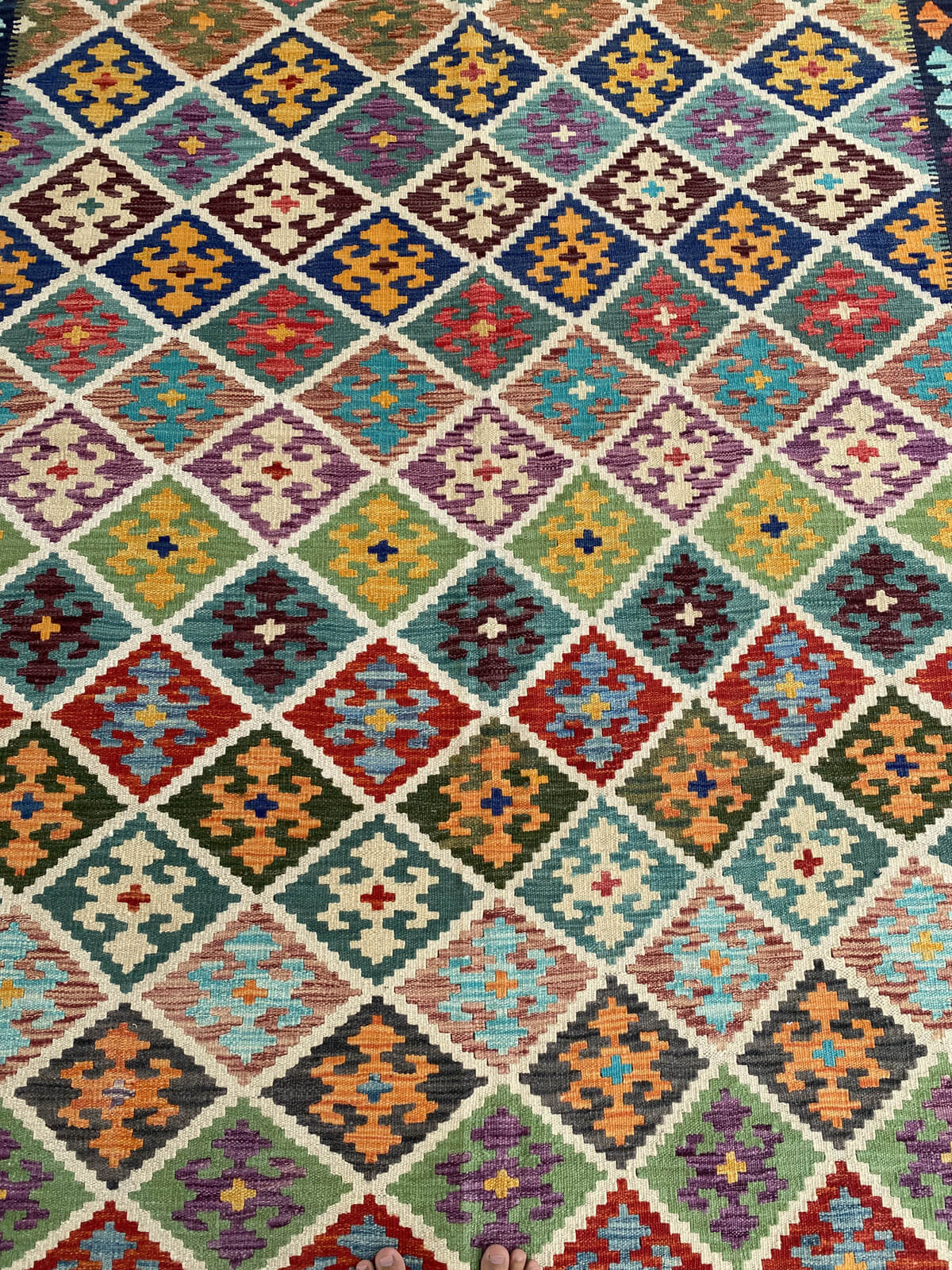 Handmade Afghan Chobi Kilim Rug 295x208 cm KAS#760