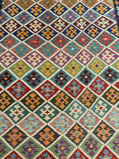 Handmade Afghan Chobi Kilim Rug 295x208 cm KAS#760