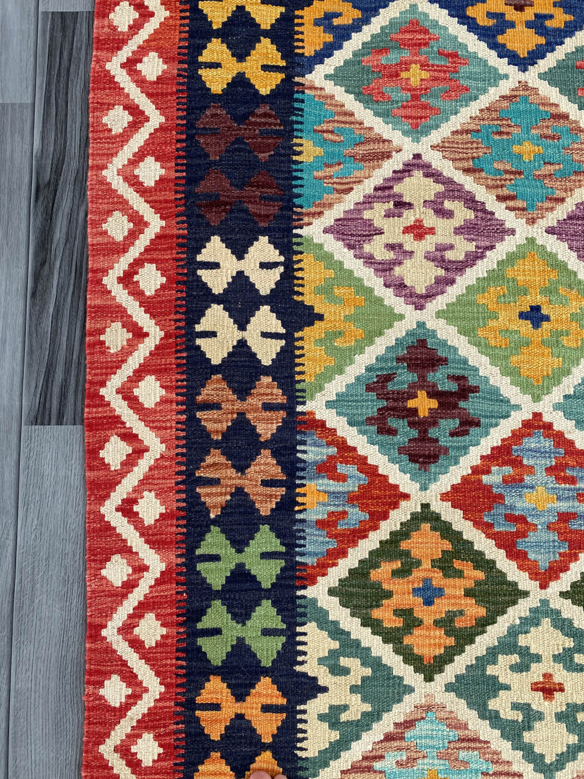 Handmade Afghan Chobi Kilim Rug 295x208 cm KAS#760