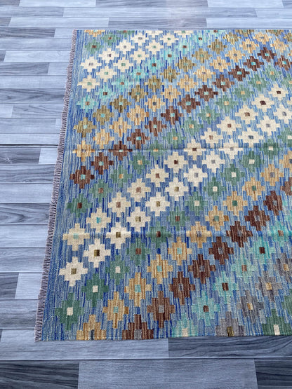 Handmade Flat Weave Kilim Rug ( 238 cm x 167 cm ) SK#1113